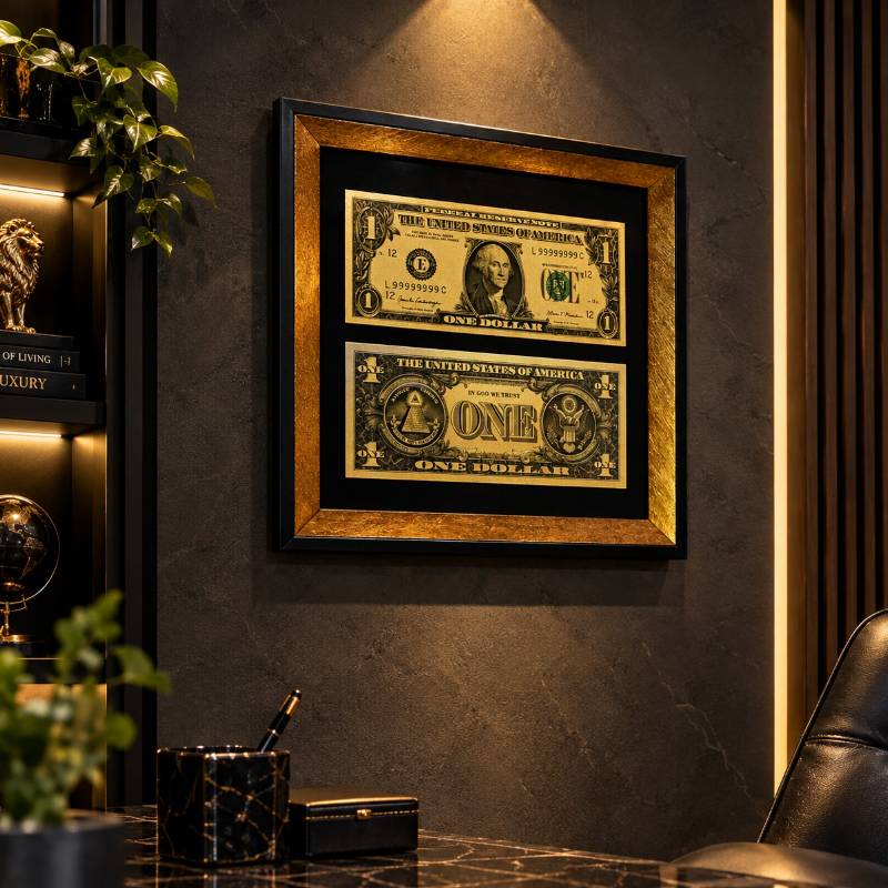 قاب با طرح دلار